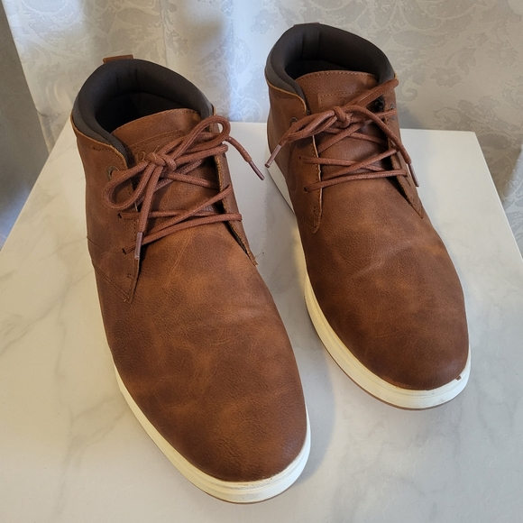 BASS Men's Leather Chukka Boots, Sneakers, Size 13, Brown